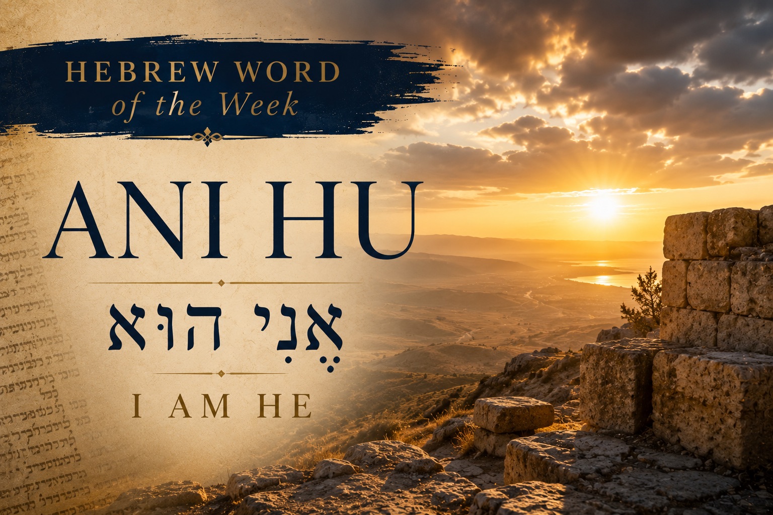 Hebrew Word of the Week: <br>Ani Hu (אֲנִי הוּא) — <br>I Am He