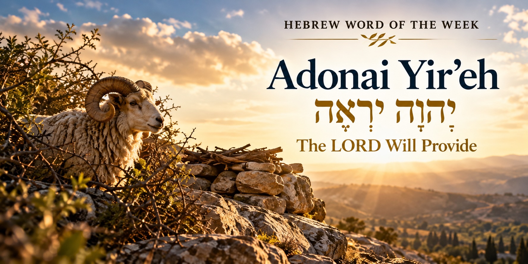 Hebrew Word of the Week: <br>Adonai Yir’eh (יְהוָה יִרְאֶה) — <br>The LORD Will Provide